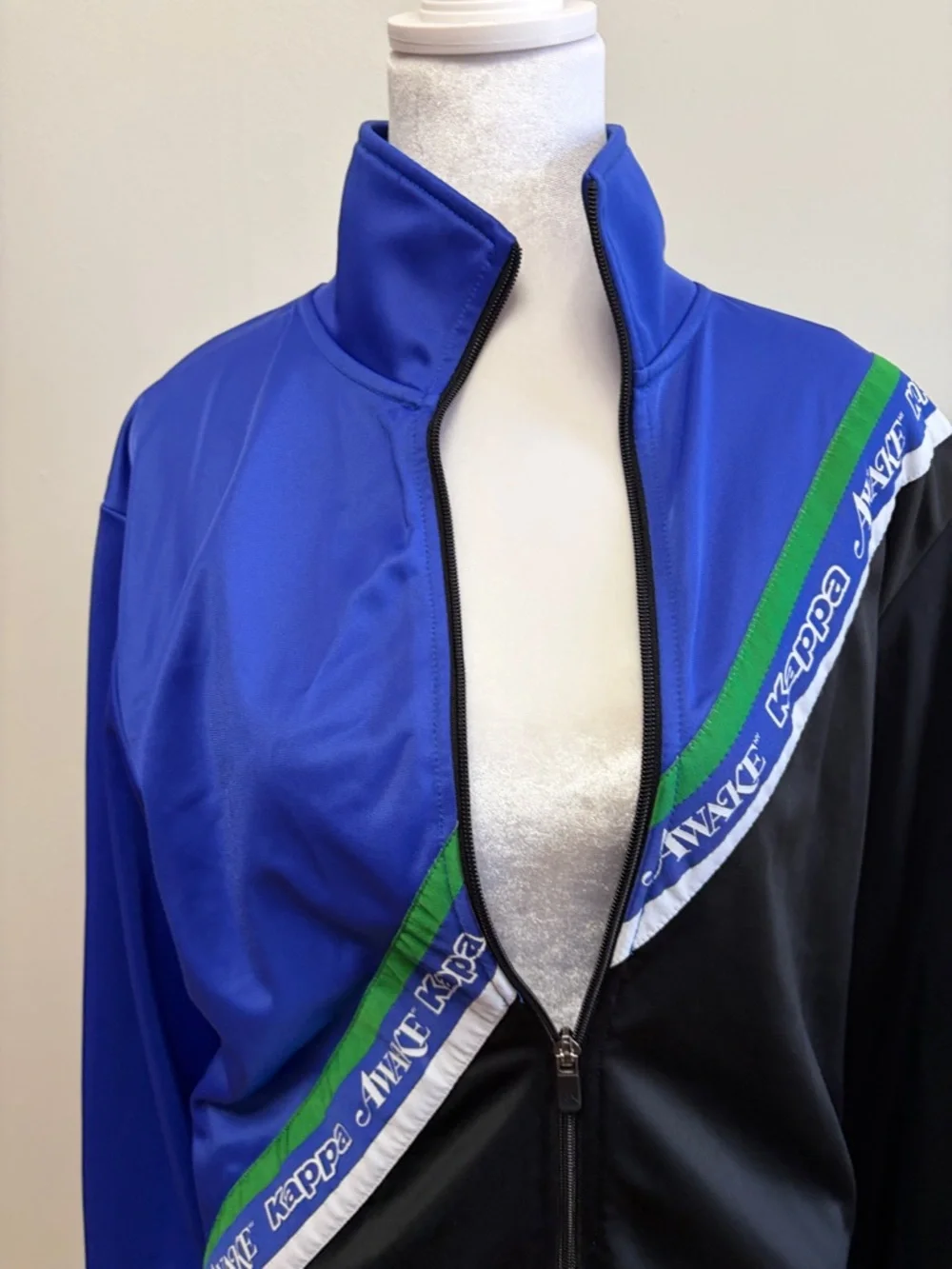 Kappa x Awake‎ NY Eldred Track Jacket Blue Black Size Medium